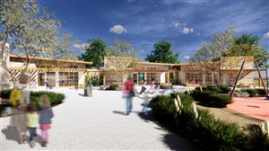 Kindergarten outdoor area rendering 